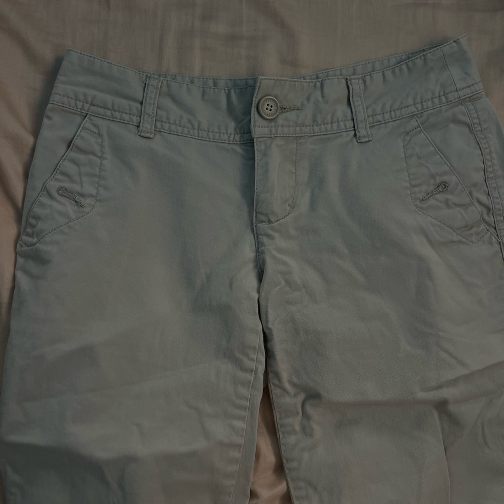 Mossimo Supply Co Low Waisted Light Gray Casual Cotton Chino Pants